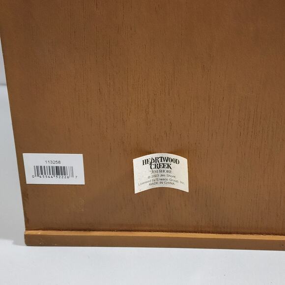 Jim Shore 2003 #113258 STABLE FOR A KING Blue Nativity Creche Stable By Enesco - Picture 4 of 13